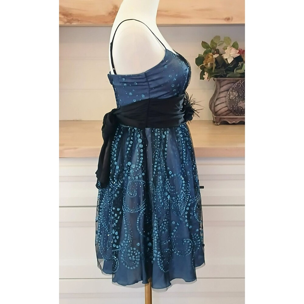 B. Darlin Cocktail Party Dress Prom Wedding Sequin Tool Overlay Size 3/4 Zipper - Picture 5 of 16